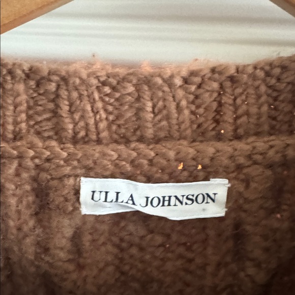 Ulla Johnson Textured V-Neck Sweater in Tan - Picture 4 of 5